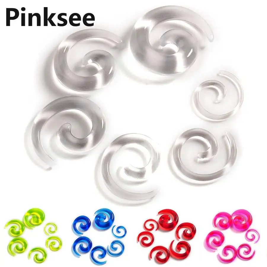 12 шт. акриловые спиральные ушные расширители для пирсинга|piercing body jewelry|body