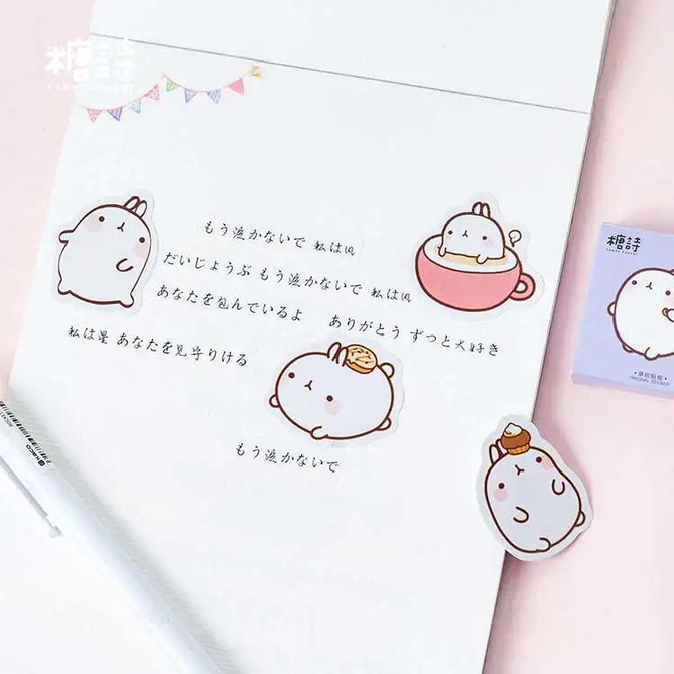 45 шт./лот серия Fat Rabbit мини бумажная наклейка украшение DIY Дневник Скрапбукинг