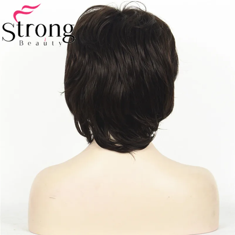 StrongBeauty короткий слоистый блонд Классический колпачок полный синтетический парик женские волосы парики выбор цвета - Цвет: #6