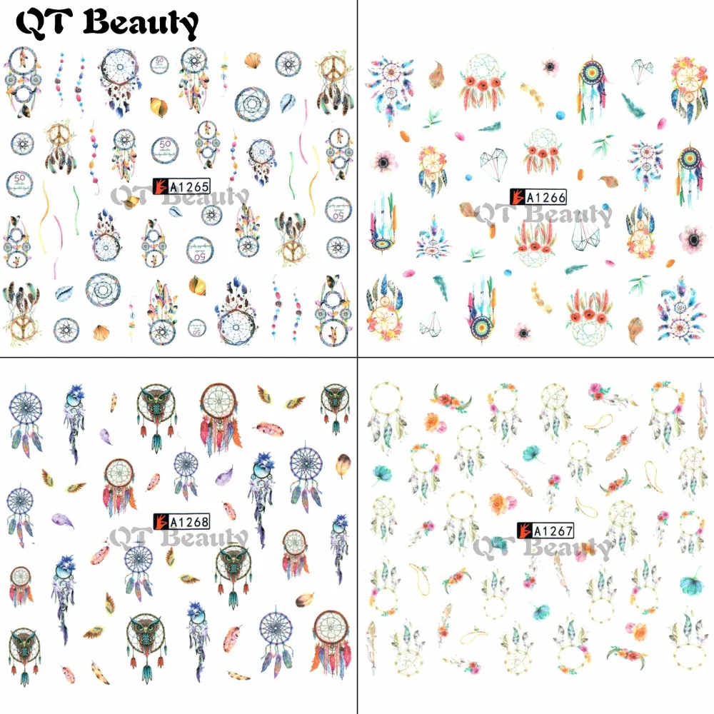 Горячая Распродажа клейкие водные переводные наклейки для ногтей QT Beauty в