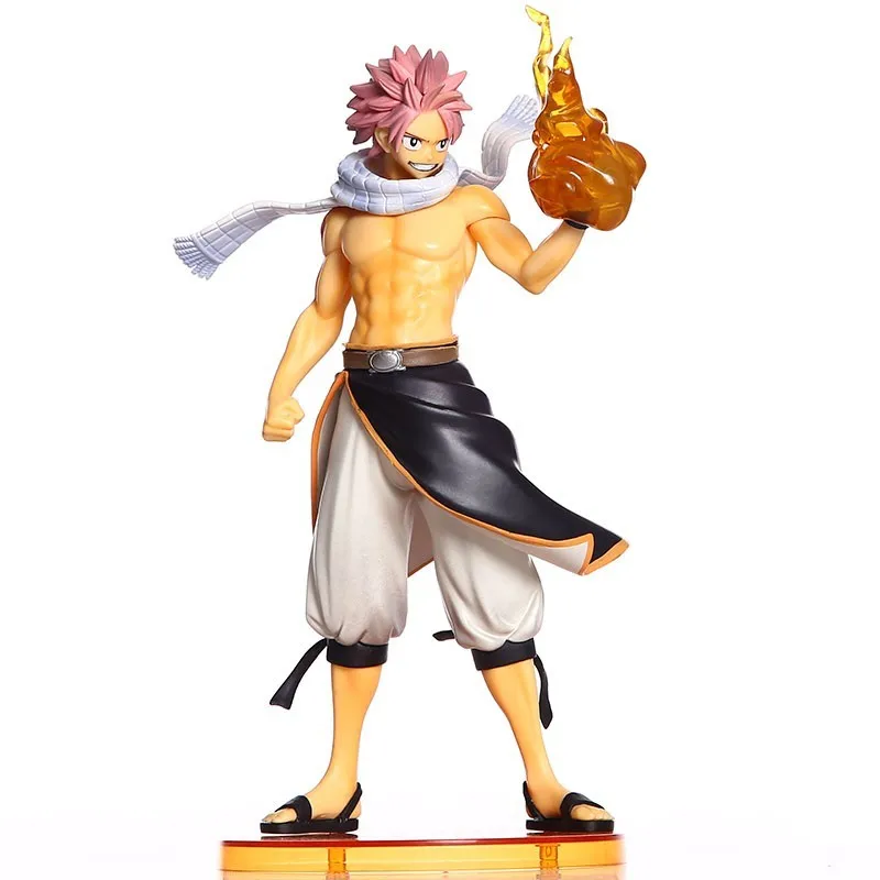 23 см аниме Fairy Tail Нацу ПВХ рис dragneel 1/7 Весы окрашенные фигурку Коллекционная