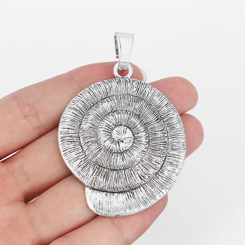 2 шт. Античные Подвески серебряного цвета большой Вертлюг спиральный кулон