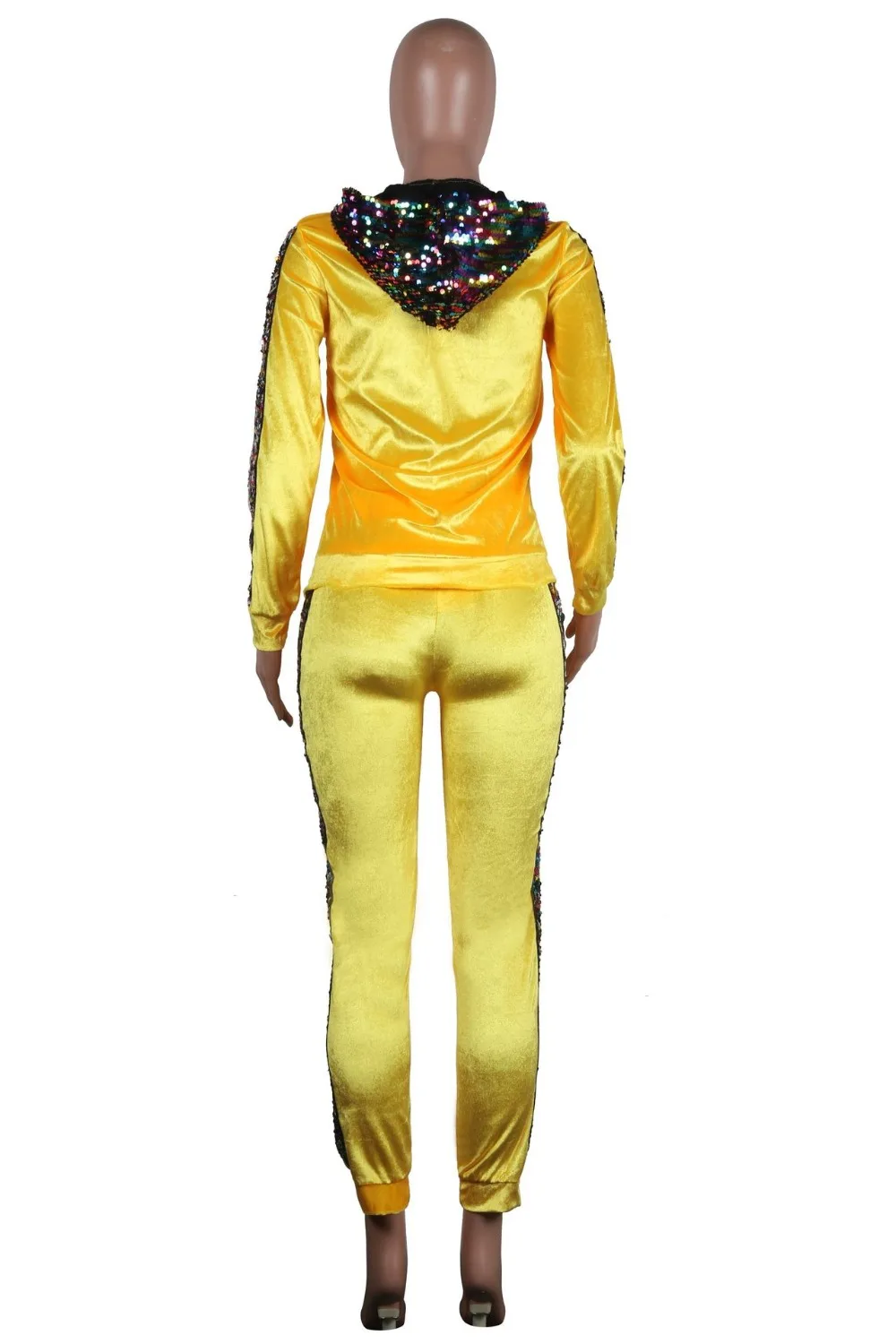 

Velvet Autumn Winter Women Hoodie Tops With Pants Women Two Piece Set