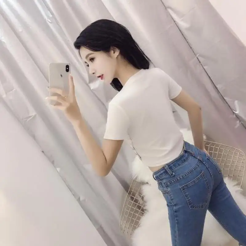 Новинка 2019 летние женские сексуальные с высокой талией Короткий Металлический