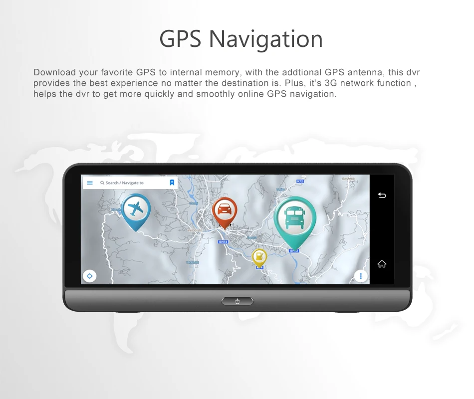 4G 8," Автомобильный видеорегистратор Камера Andriod gps навигация Full HD 1080P wifi видео рекордер видеорегистратор регистратор мониторинг парковки Двойной объектив