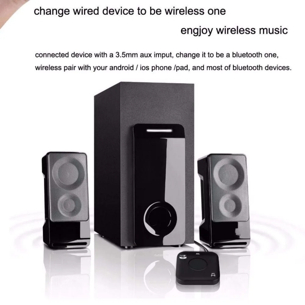 Bluetooth 4.2 NFC A2DP Aptx Low Latency RCA Aux 3.5mm Stereo Audio Receiver Wireless Hansfree Music Adapter for Home Car Speaker |