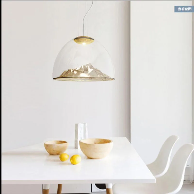 L Современная Минималистичная Люстра для ресторана стеклянная люстра