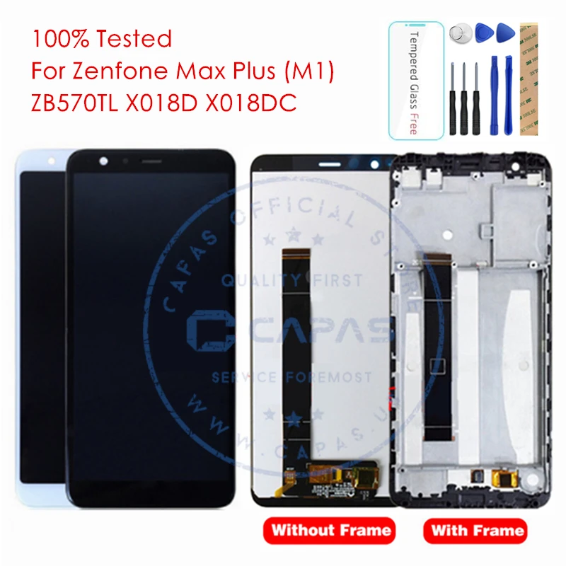 ЖК дисплей и рамка для Asus Zenfone Max Plus ZB570TL экран с дигитайзером X018D X018DC запасные