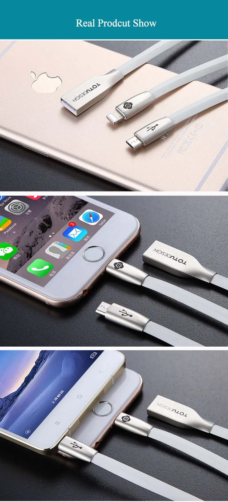 TOTU 2 в 1 USB кабель для iPhone Xs Max Xr X 8 7 кабель для быстрой зарядки Micro USB кабель для мобильного телефона кабель для передачи данных