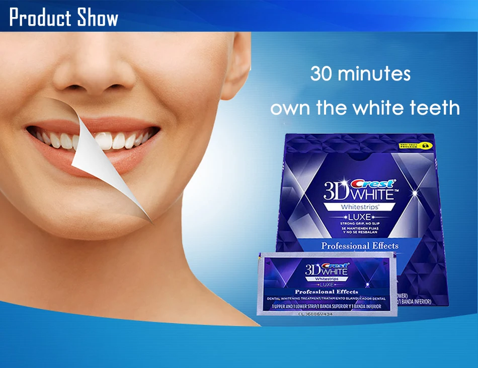 Crest 3D Whitestrips люкс Профессиональные Отбеливающие полоски для зубов Гигиена полости рта Отбеливание зубов Уход за зубами