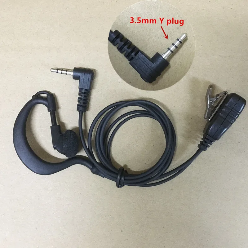 Наушники honghuismart с штекером 3 5 мм Y для наушников Yaesu Vertex Standard VX1R VX2R VX3R VX5R VX168 VX351 VX410 и