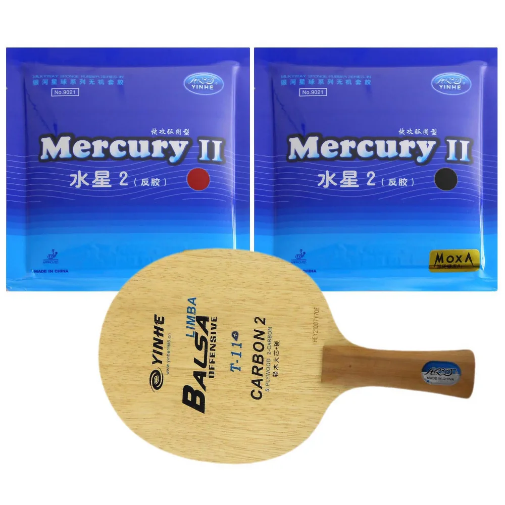 Galaxy YINHE T 11 + лезвие для настольного тенниса с 2x Mercury II резиновый губкой ракетка