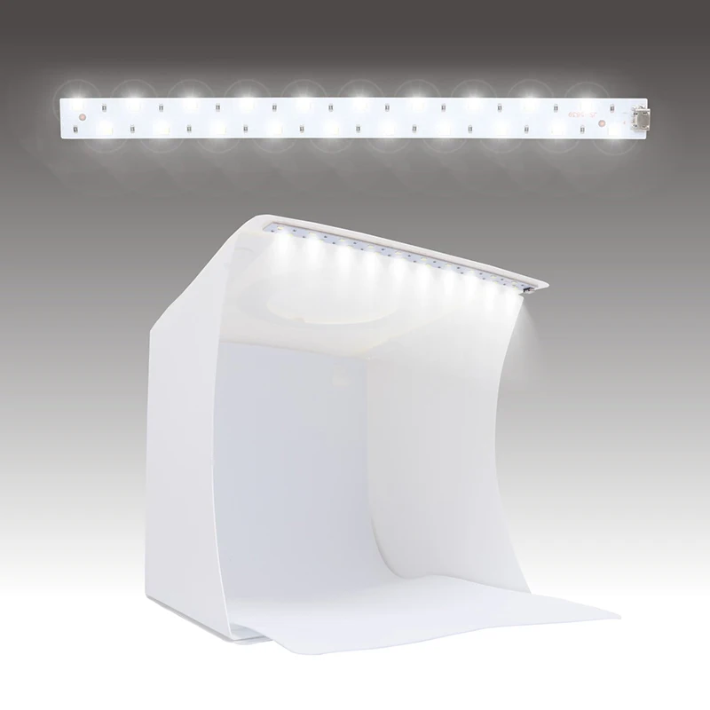 Folding Lightbox Photography Photo Studio Softbox 2 Panel LED Light Soft Box Background Kit box for DSLR Camera |