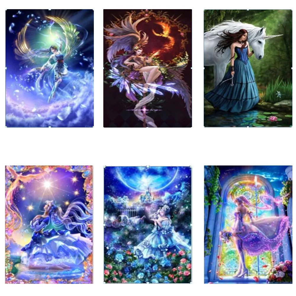 Fairly Diamond Painting full square snow fairly DIY embroidery round flower angel Mosaic painting 5D drill | Дом и сад