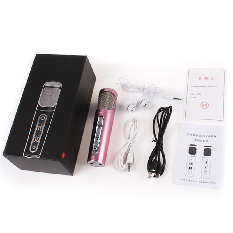 FooHee девушка мобильный компьютерный микрофон для записи петь звук приукрашивали