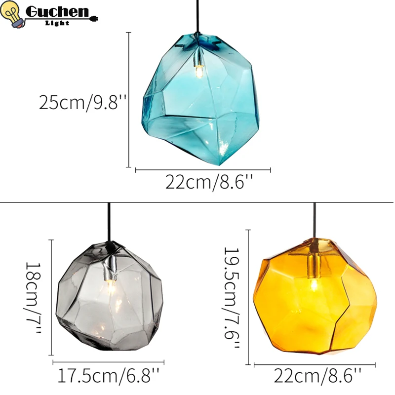 Дизайнерские Хрустальные подвесные светильники теплый свет красочный