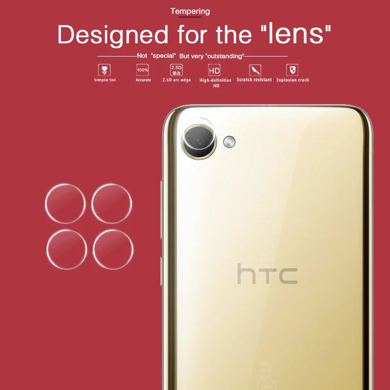 Ultra-thin 2.5D Back Camera Lens Tempered Glass Film For HTC Desire 12 U12 Plus Rear Protective | Мобильные телефоны и