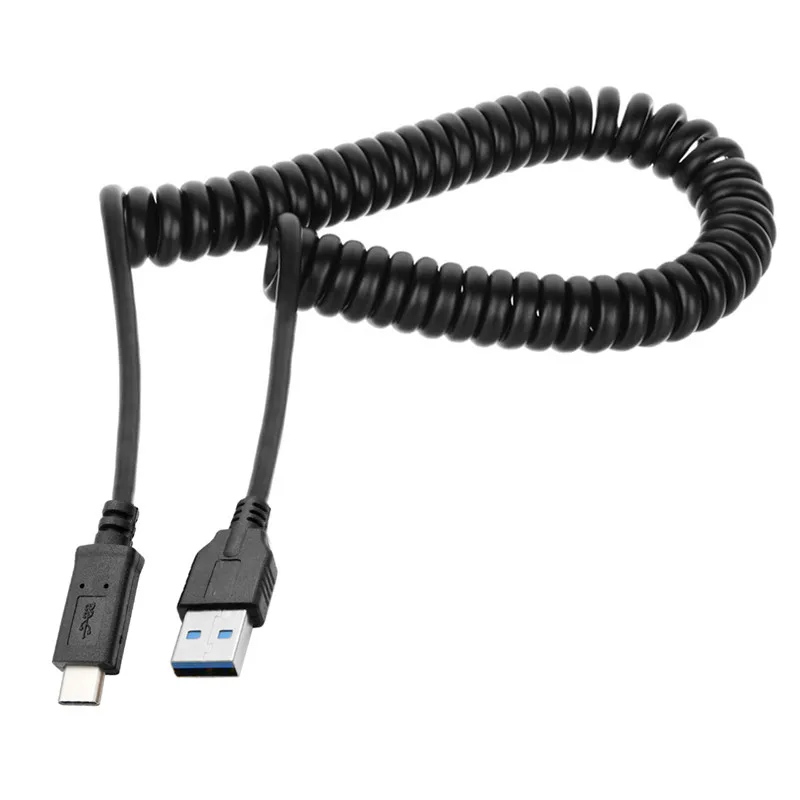 Растягивающийся USB 3 1 C Type к 0 A Мужской кабель для зарядки данных планшета и