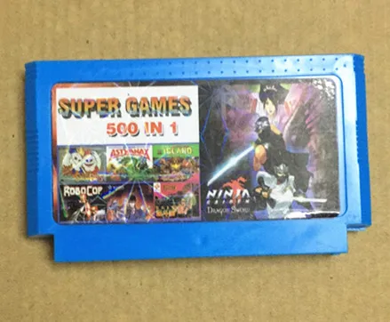Игровой картридж 500 в 1 без повторов 8 битная Классическая игровая карта FC60Pins|games