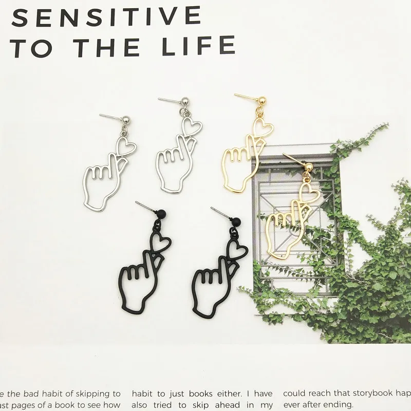 EM037 Популярные выдолбленные серьги в форме сердца для женщин эксклюзивные