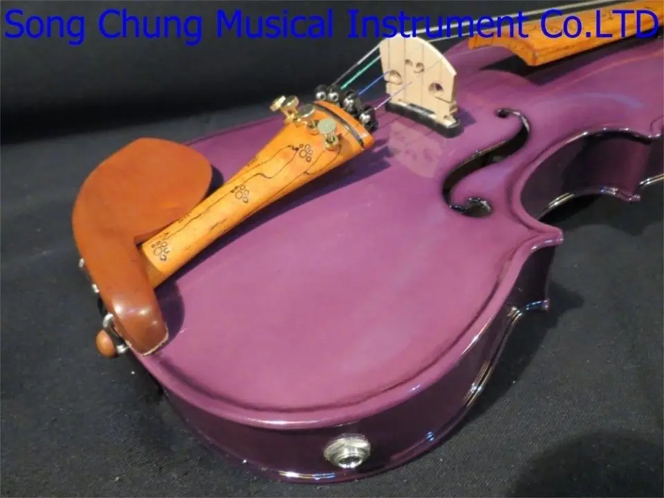 Электрическая и акустическая скрипка фиолетового цвета 4/4 #8288 | Спорт развлечения