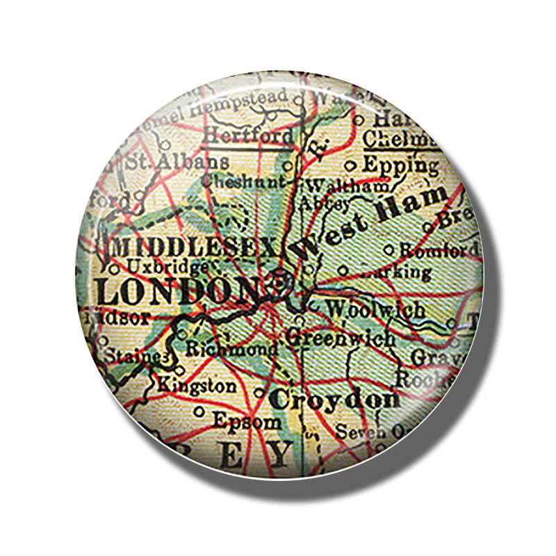 Congo London Den Haag Гавайи Канада Мауи зуба Санта Фе Гонолулу карта сувенир магнитик на холодильник стикеры на холодильник домашний декор - Цвет: London