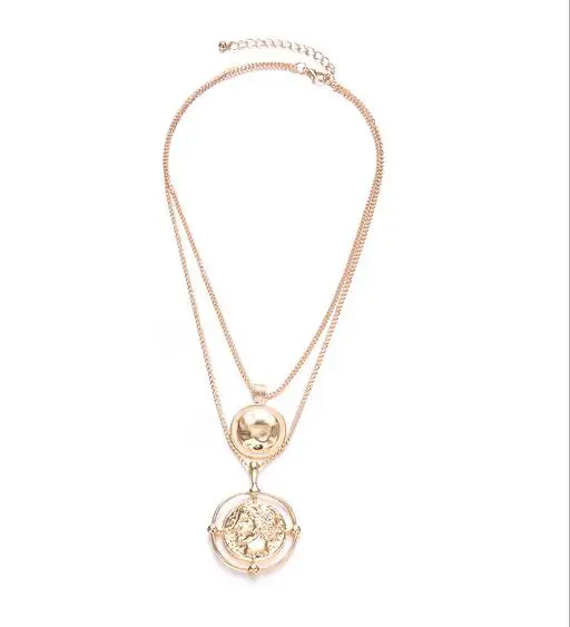 Подвесное ожерелье в богемном стиле 2019 женское Двухслойное ретро позолоченное с