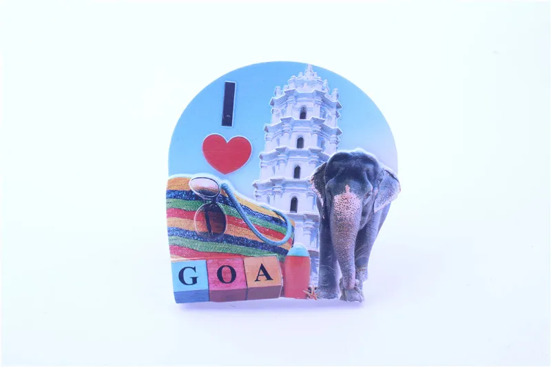 Новинка 2019 сувенир в виде слона из Индии модный полимерный 3d магнит на
