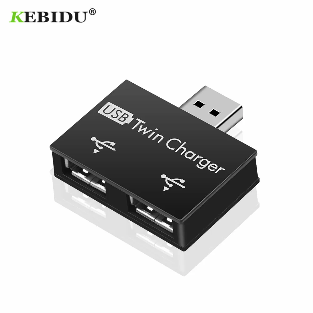 Разветвитель KEBIDU с 2 портами USB 0 зарядное устройство настенный адаптер для