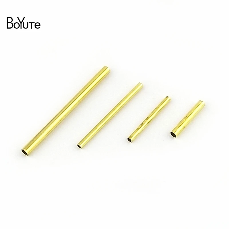 BoYuTe 200Pcs 4 Colors 20*2MM Brass Jewelry Materials Thin Metal Tube DIY Accessory Parts | Украшения и аксессуары
