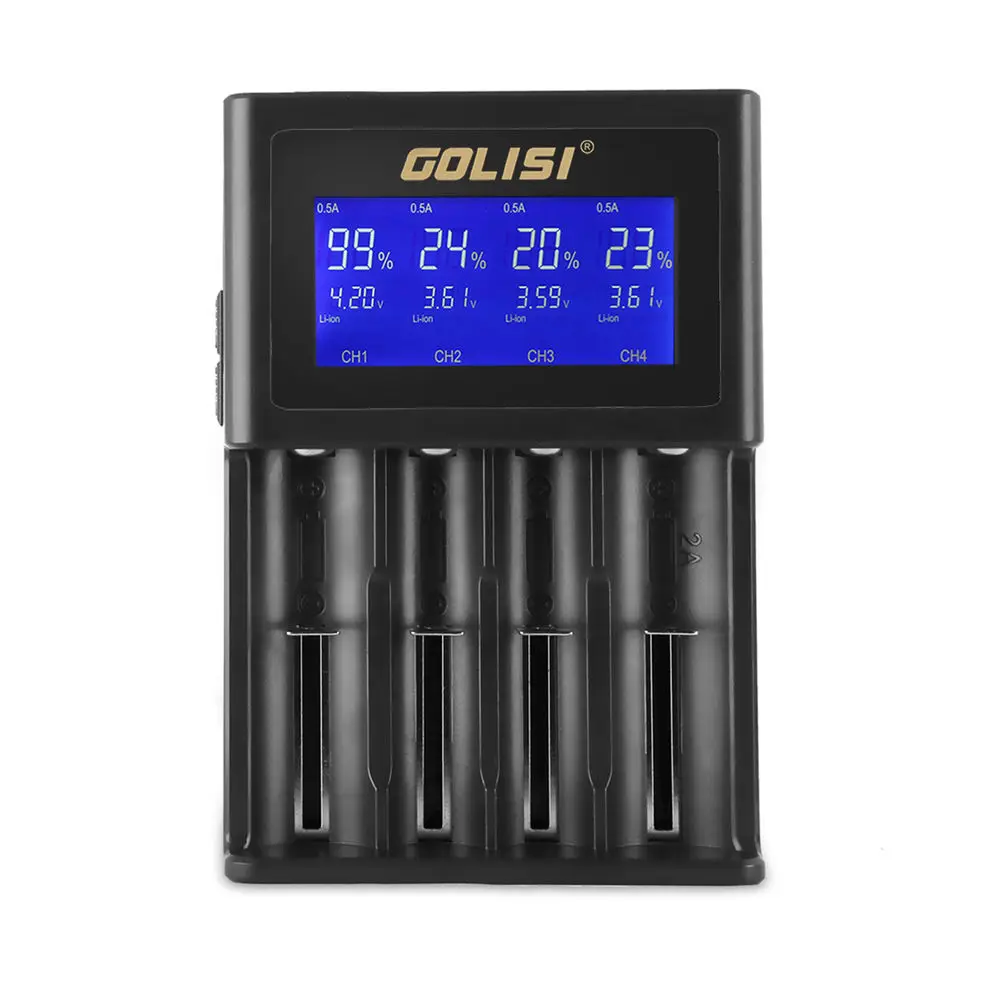 Зарядное устройство Golisi S30 IMR 4 шт. аккумулятор 18650 3000 мАч для вейпа с умным