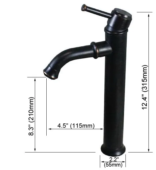 

Black Oil Rubbed Brass Single Handle Bathroom Basin Mixer Tap Faucet Cnf285