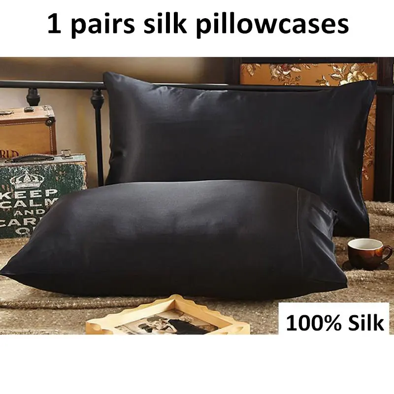 1 пара 100% шелк тутового шелка чехол для подушки домохозяйки карманная подушка