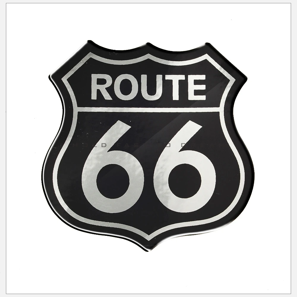 3D стикер для автомобиля СТИЛЬ Америка США история ROUTE 66 дорожный логотип