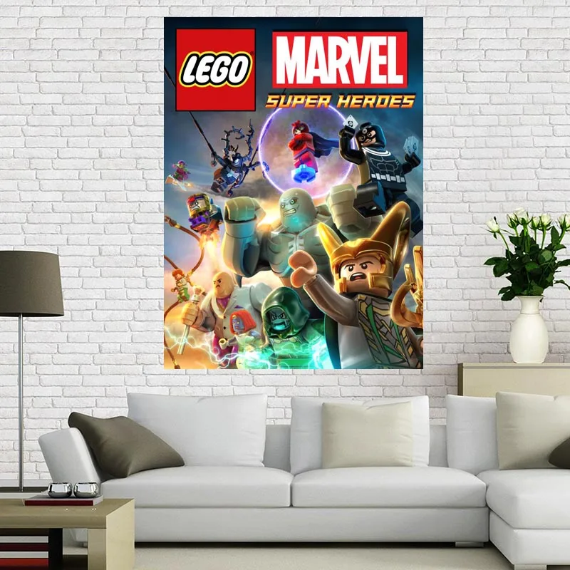 Пользовательские Холст плакат лего Marvel художественная живопись Большой размер плакат ткань стены плакат печать из шелковой ткани с принтом - Цвет: 5