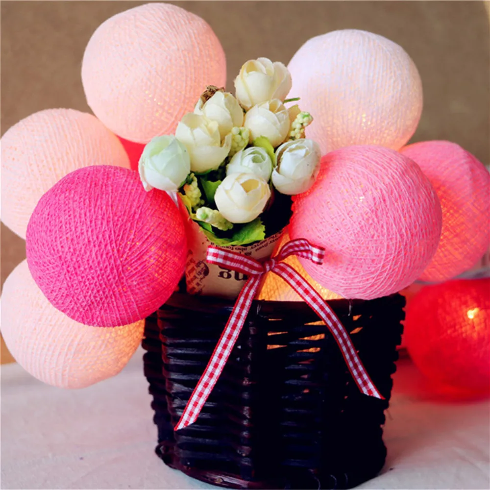 20 шт./лот розовый ватным тампоном Гирлянды светодиодные свет гирлянды Фея строка