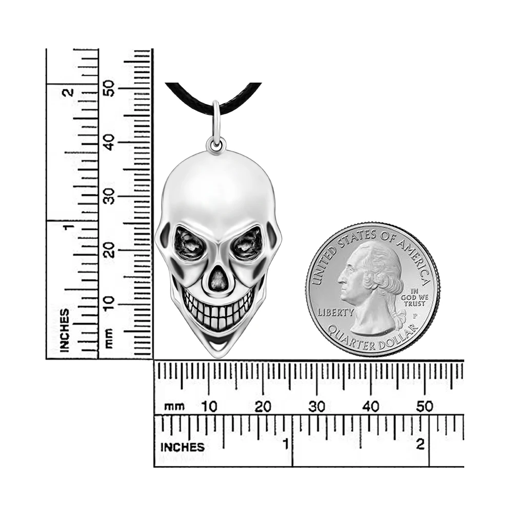 Strollgirl 925 Sterling Silver Skull V for Vendetta Pendants & Necklaces For Women Punk Chain Necklace Fashion Jewelry Gifts|skull fashion|sterling