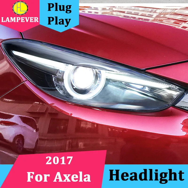 Автомобильный светодиодный налобный фонарь для Mazda 3 фары Новинка 2017 года Mazda3 Axela