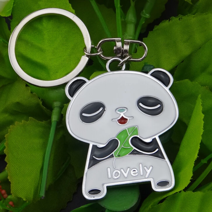 New Cute Panda Keychain for Bag Car Key Ring - Tourism Souvenir Gifts Key Chains image 4