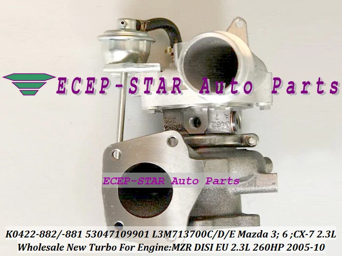 Φ K0422 882 881 53047109901 L3M713700C L3M713700D E Turbo для Mazda 3 6 K0422-882 2005-10 2.3L MZR DISI EU 260HP | Автомобили и