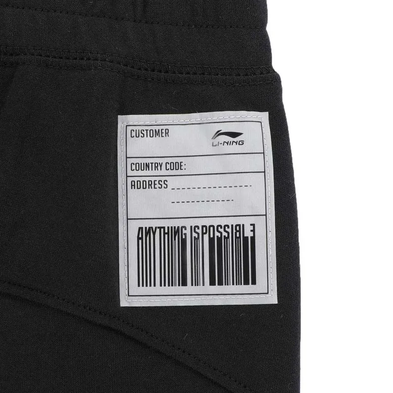 Женские спортивные брюки Li Ning прямые трикотажные из 87% хлопка с подкладкой