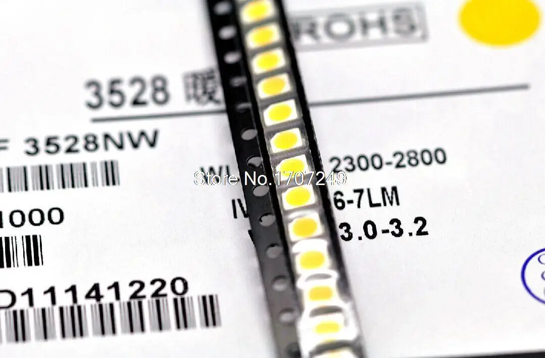 2000 шт./лот Smd светоизлучающие диоды Led 3528 1210 1000 1300mcd теплые белые лампы|light beads|beads