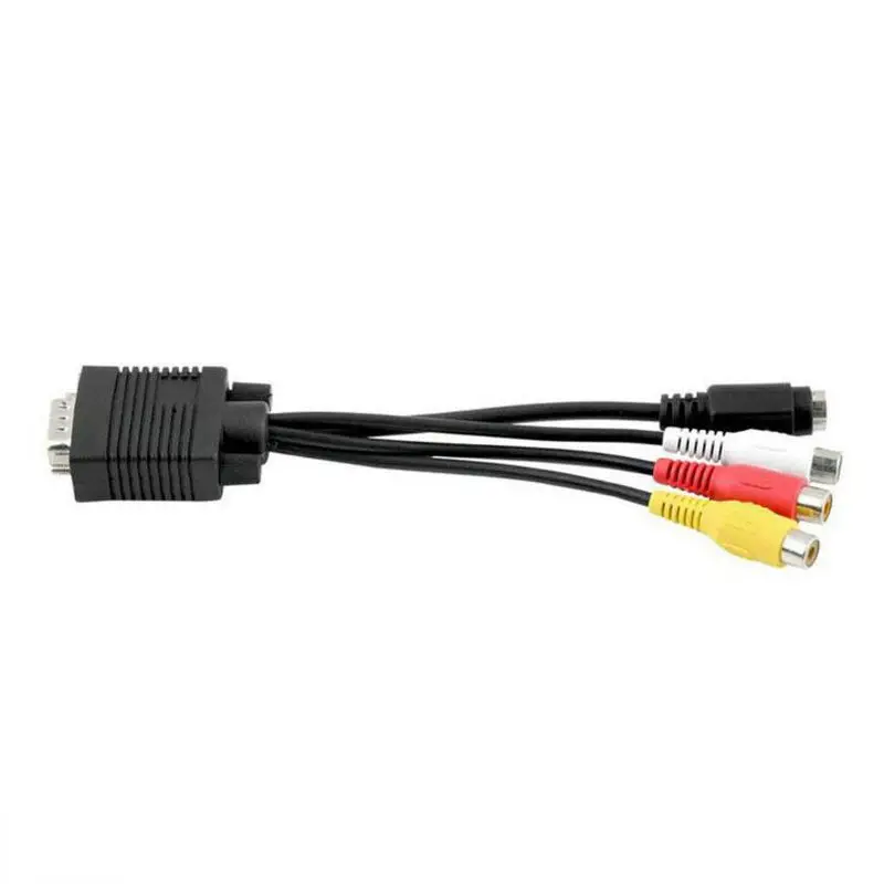 ПК VGA SVGA к S Video 3 RCA композитный HD AV ТВ выход адаптер кабель высокого