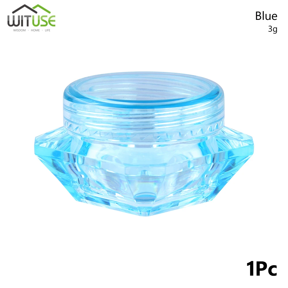 3g Blue Мини-флакон для образцов косметической баночка для косметики горшок контейнер для крема для лица путешествия полезные бутылки и баночки для хранения для крем для губ порошок бальзамный - Цвет: 3g Blue