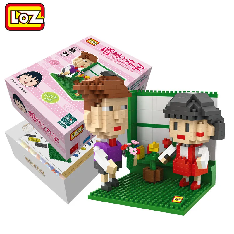 Chibi Maruko Чан 4 Стили По Выбору Сцены Edition Микрочастиц LOZ Строительные Блоки ABS Ранние