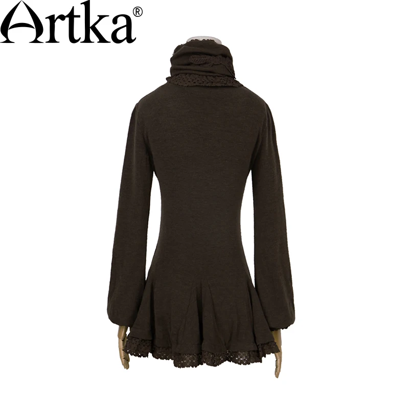 Artka 2015 женская ретро новая коллекция осенней одежды с длинными рукавами