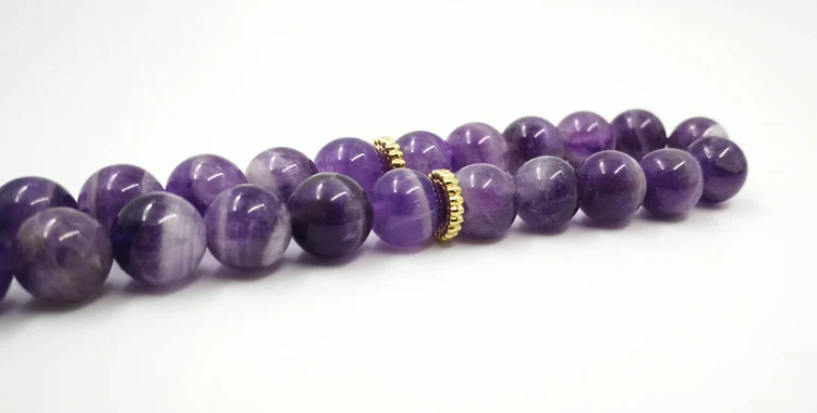 Натуральные аметисты Tasbih стиль ислам браслеты для женщин золотые турецкие кисточкой Четки мусульманские Роскошные дамские украшение четки подарок
