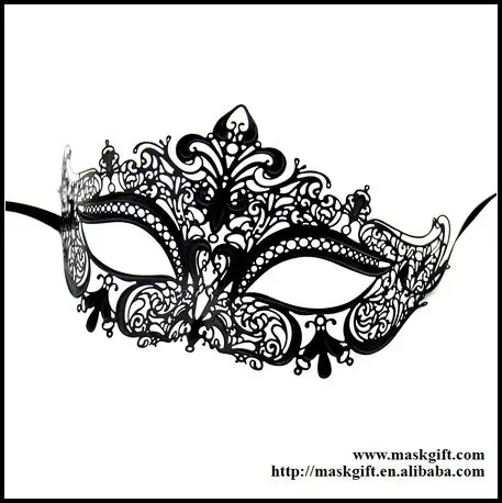 Высококачественные металлические маскарадные маски элегантная металлическая