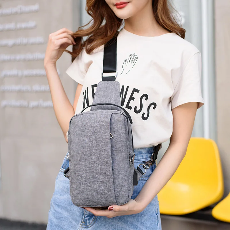 2018 Baellerry зарядка через usb Crossbody Груди Мешок Один плечевой ремень груди Слинг