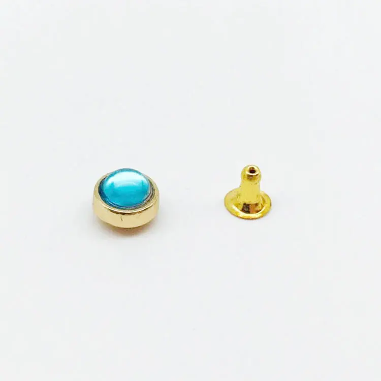 8MM Golden edge 10 30 шт./компл. полукруглые заклепки DIY кожаная сумка обувь ремесла украшения поставки пошив одежды ручной пресс-заклепка цветная кнопка - Цвет: 8MM Golden edge 10